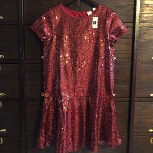 GAP Red Sequin Holiday Party Dress 14-16